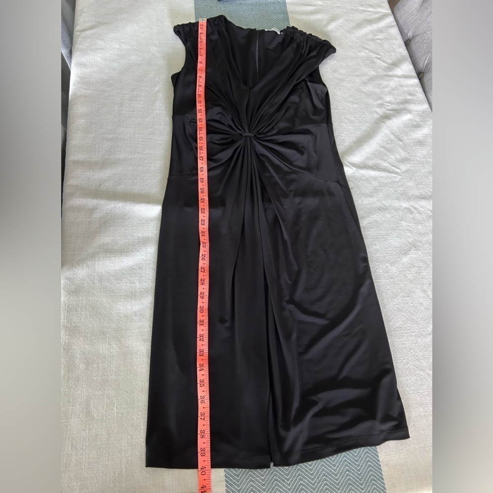 MARVIN RICHARDS Women's Black V Neck Polyester Cocktail Career Dress Size 10 - Picture 8 of 12